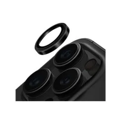 Uniq Optix Iphone 16 Pro 6.3/Pro 6.9 (2024) Stainless Steel Frame Sapphire Camera Lens Protector - Gunmetal Black